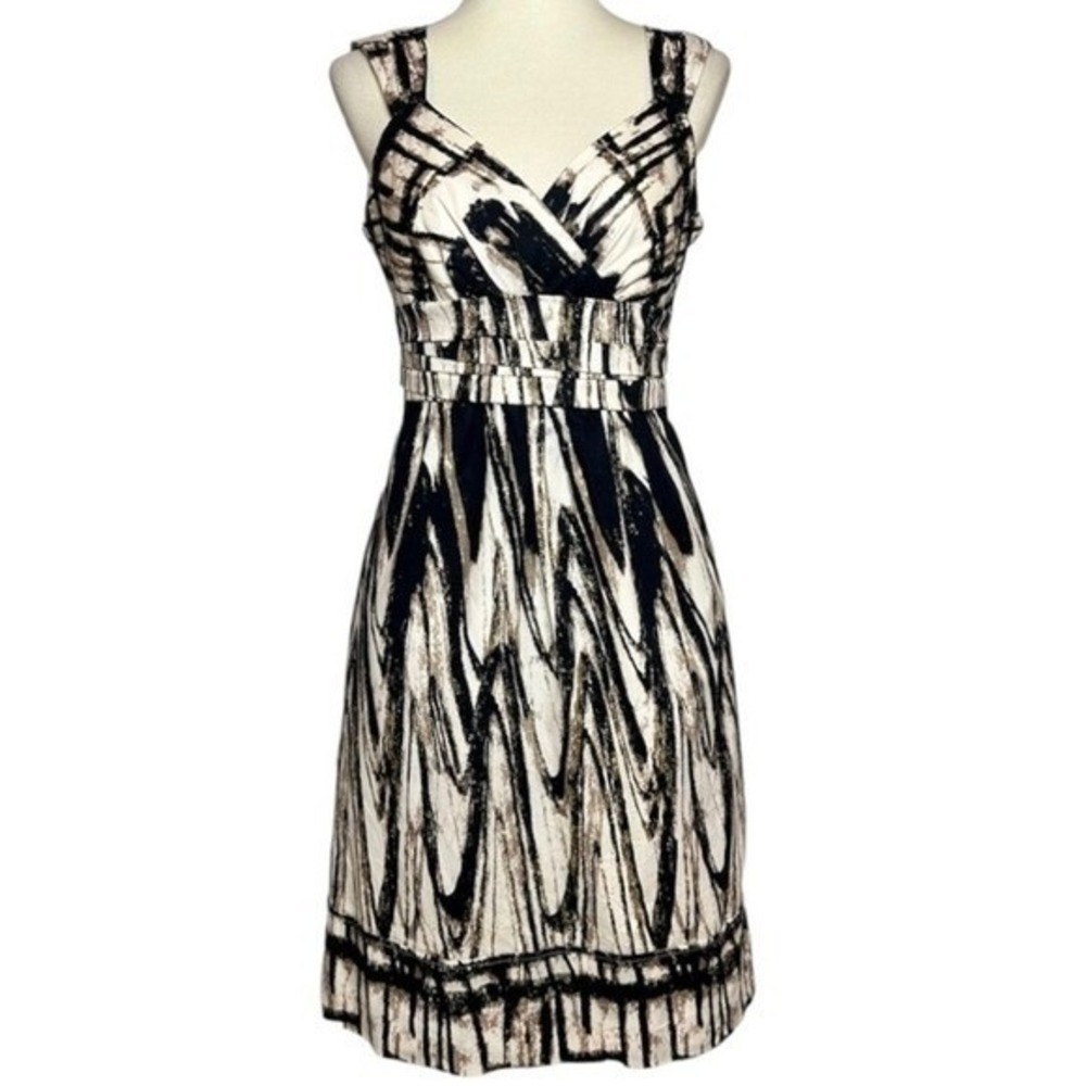 Ann Taylor Petite 0P Dress Sleeveless Abstract Print Career Cocktail Party - EUC